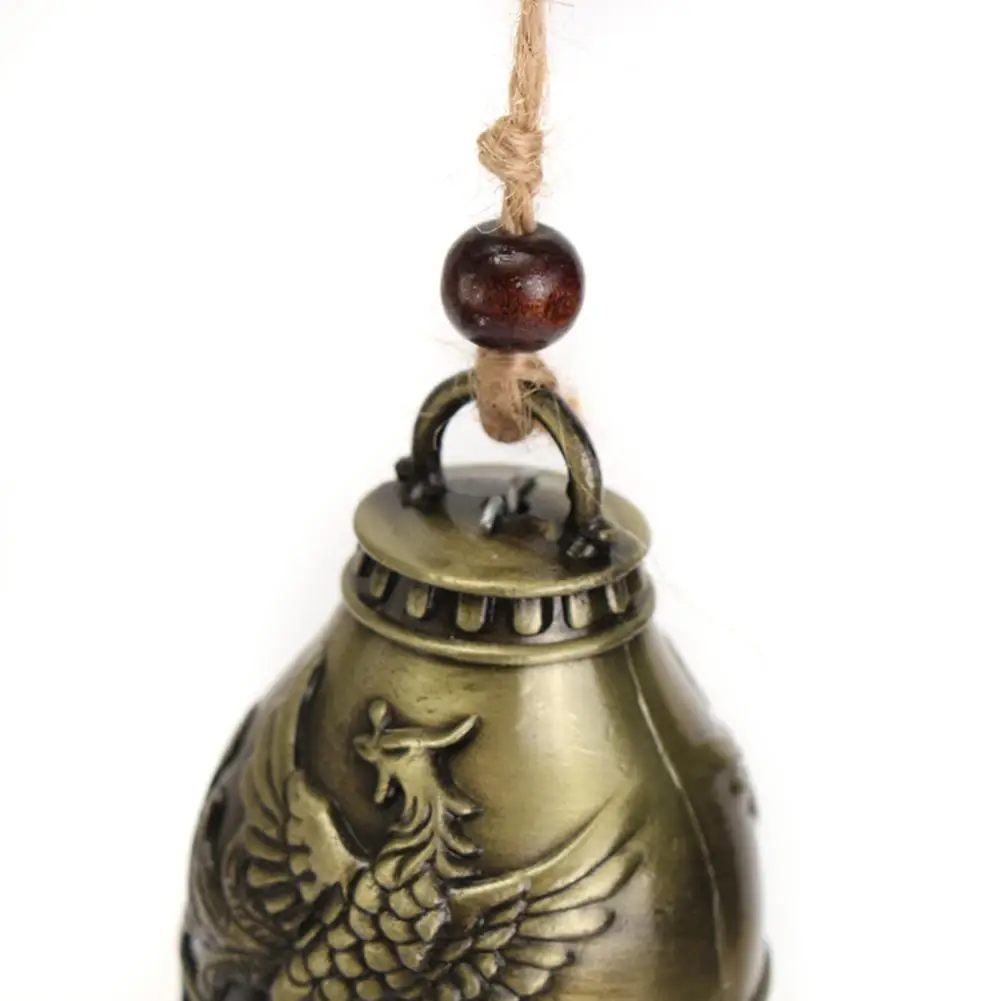 Unique Design Feng Shui Bell Blessing Metal Wind Chime For Good Luck Fortune Crafts Gifts Home Car Hanging Decorations Vintage