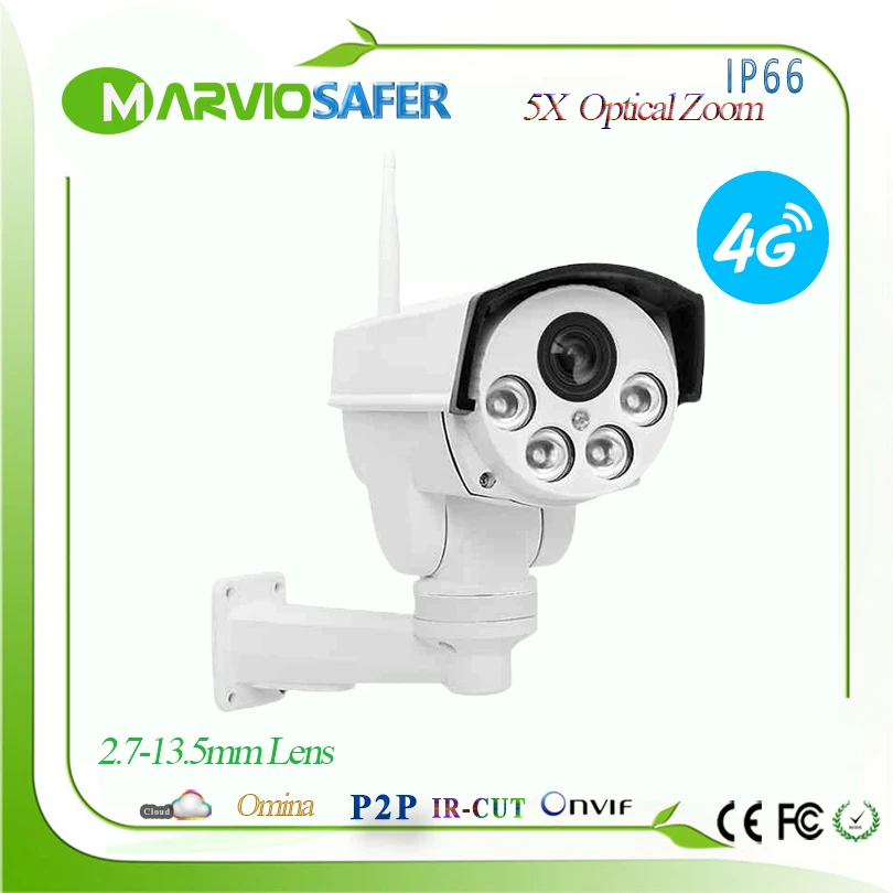 

1080P 960P 3G 4G SIM Card Camera Wifi Outdoor PTZ HD Bullet Network Camera Wireless IR 60M 5X Zoom Auto Focus SONY imx323