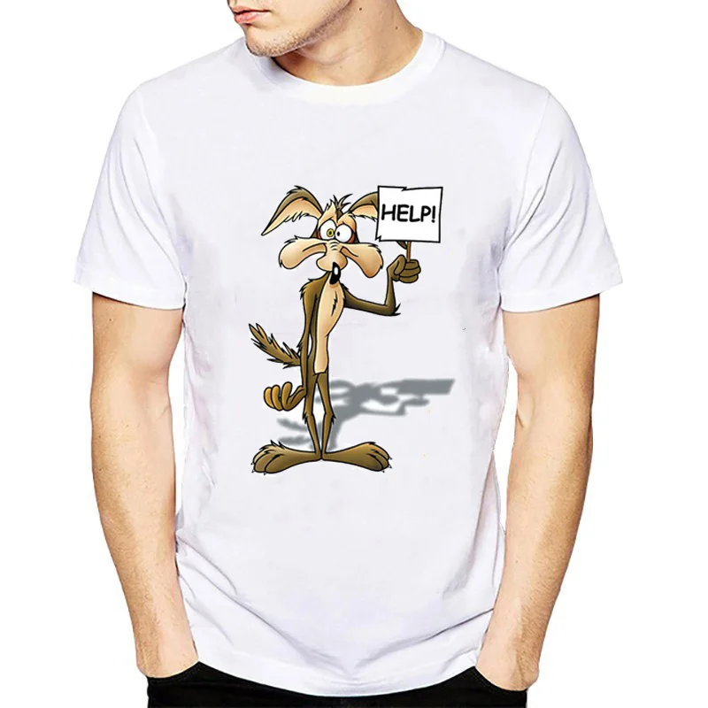 Новинка 2019 футболка Wiley Coyote Мужская Looney ttes Road Runner мультяшная с героями