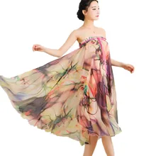 Весенне-летняя модная женская юбка с шифоновым принтом, качественная Женская Макси-юбка, винтажная пачка, Клубные вечерние длинные юбки, одежда