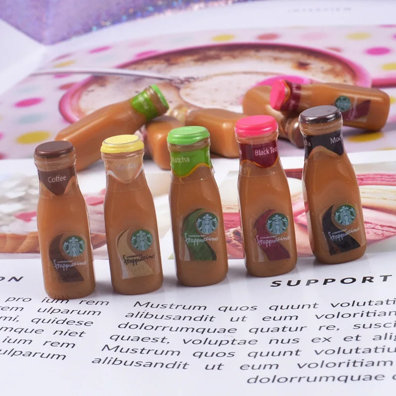 

6/30PCS Coffee Drink Bottle Filler For Clear/Fluffy Mud Box Children Toys Kids Lizun Slime DIY Kit Accessories Modeling Clay