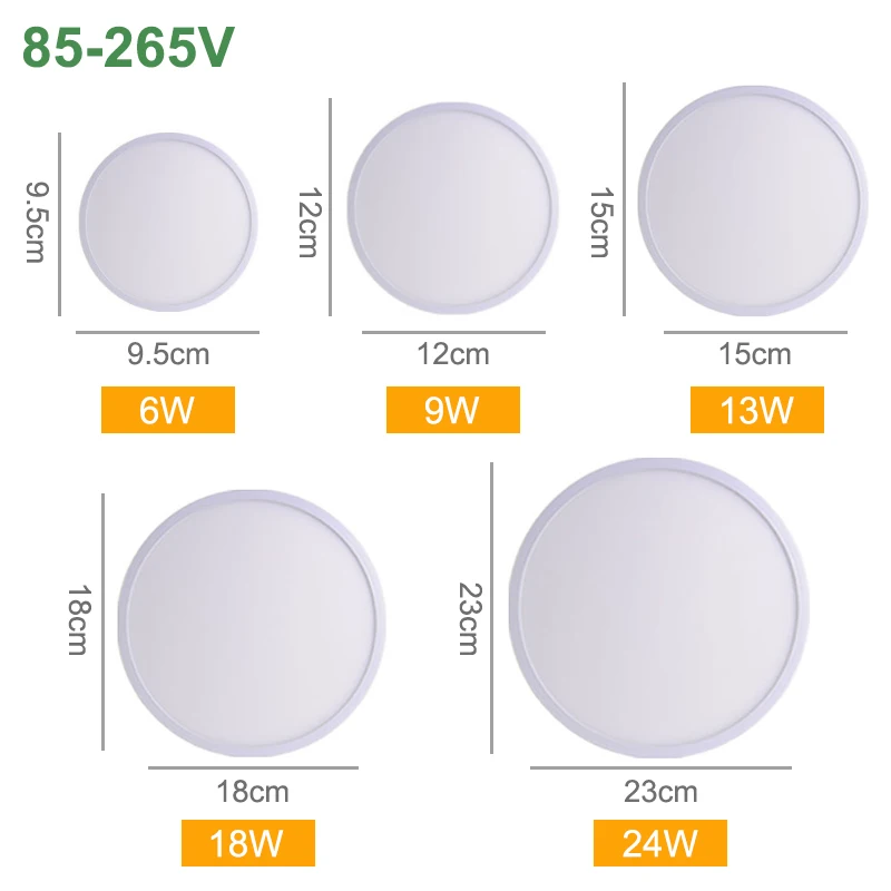 Kaguyahime светодиодный светильник 36 Вт 24 Вт 18 Вт 13 Вт 9 Вт 6 Вт светодиодный потолочный светильник AC 85-265 в современная лампа для открытого монтажа домашний свет - Цвет корпуса: Round B