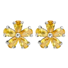 Несколько цветов Высокое качество Капля воды цветок циркон уха шпильки сладкий и романтический циркон серьги для женщин/девушек ER-257