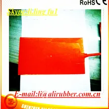 12 В 350 Вт 200*400*1.5 мм клей 1 сторона 1000 мм провод Форма Прямоугольник Силиконовые резины Нагреватель для 3d принтер xd-e-h-4072