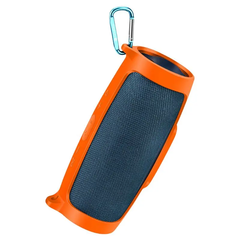 Силиконовый чехол-накладка с карабин с ремешком для JBL Charge 4 Портативный беспроводной bluetooth-динамик - Цвет: orange