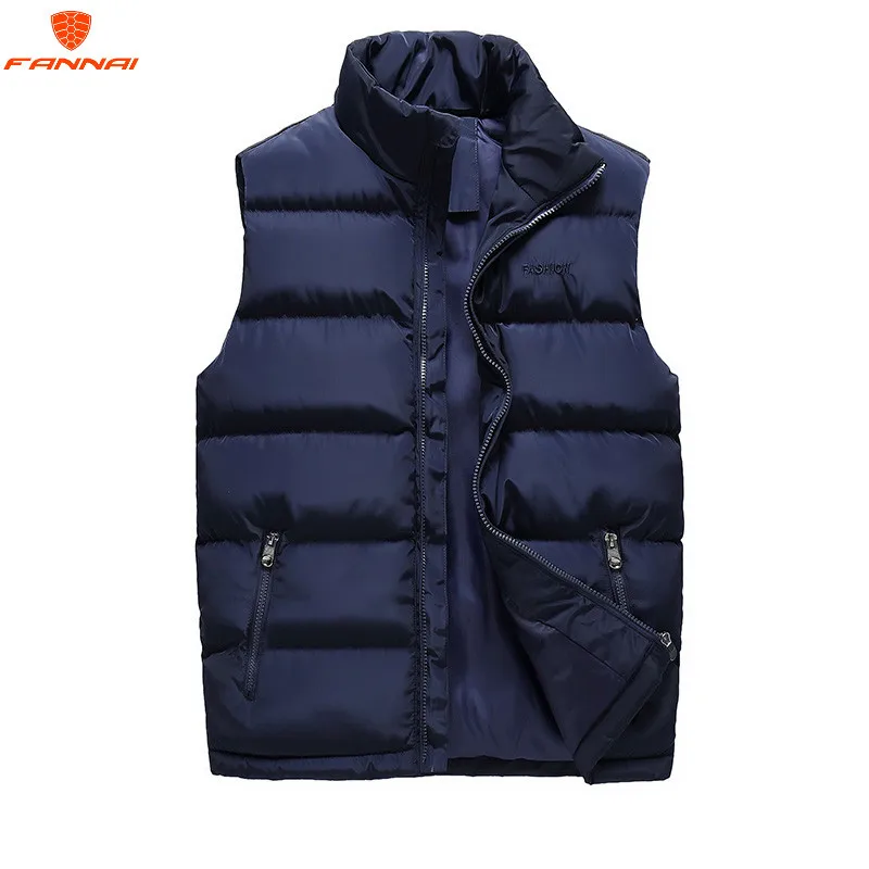 

2018 New Large size M-5XL 6XL Brand Mens Jacket Sleeveless Vest Fashion Casual Coats Male Cotton-Padded Men's Vest Men