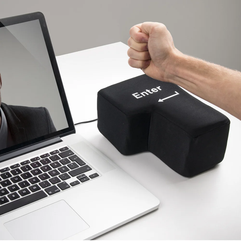 

Dropshipping Pillows USB Big Enter Key Computer Large Enter Key Vent Nap Pillow Button Desktop Pillow Vent Enter Keyboard Hot