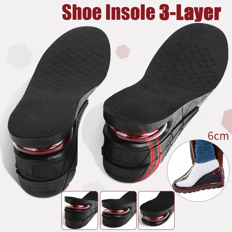 

6cm Height Increase Insole Cushion Height Lift Adjustable Cut Shoe Heel Insert Taller Women Men Unisex Quality Foot Pad