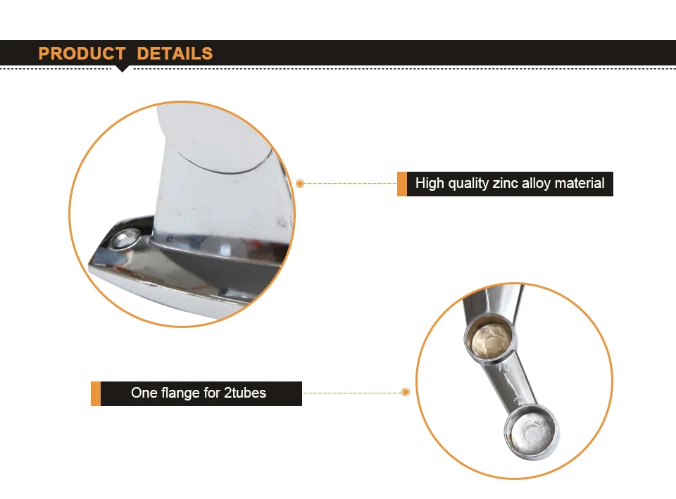 2 шт. 19/25 мм трубы фланцевый кронштейн цинковый сплав двойной фланец трубы разъем подходит 19/25 мм трубки настенное крепление ткани стойки Кронштейн трубы