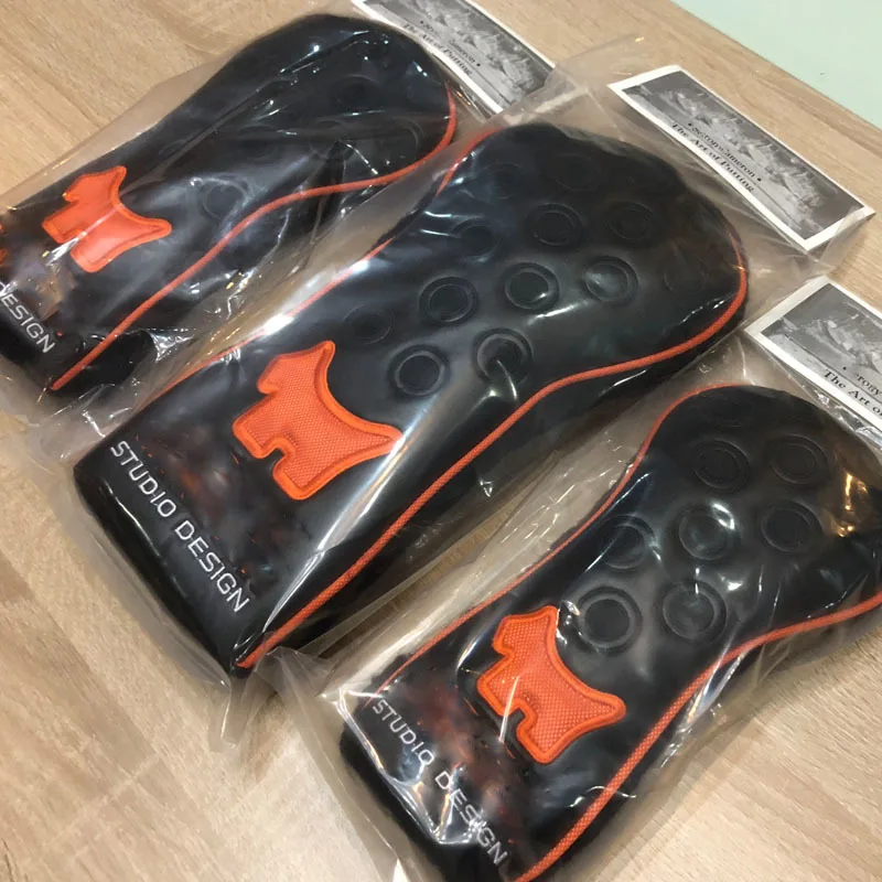 2018 Custom Design Golf Woods & Hybrid & Blade Putter Headcover High Quality  Pu Leather Golf Head Cover 3 PCS/SET free shipping