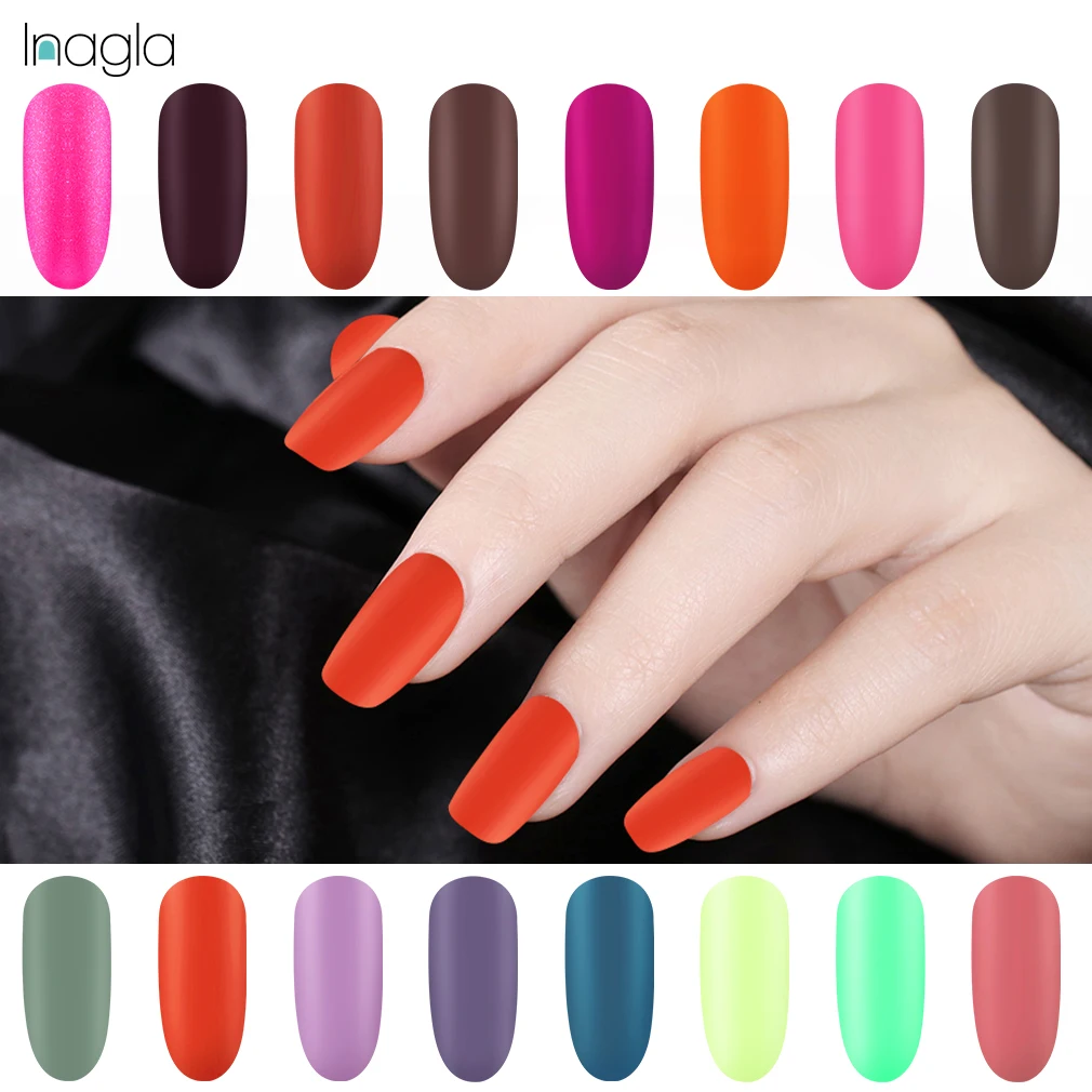 

Inagla One-Step Matt 10ML Gel Polish LED UV Gel Varnish Enamel For Nail Stamping Polish Nail Art Soak Off Top Base Coat Lacquer