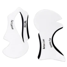 Прозрачный Красота макияжная подводка для глаз карты подводка для глаз слуховые аппараты 7*3,5 см(2,8*1,4 inch) Трафареты для идеального совпадения с подводка для глаз и Smoky Eyes 6