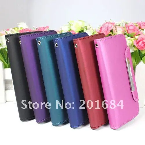 New Fashion Wallet-type Leather Case Cover For iPhone 5 5th 50pcs/lot |