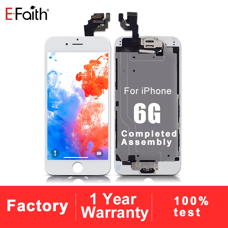 EFaith 20 PCS AAA Quality LCD Display For iPhone 6 With Touch Screen Digitizer Completed Assembly Home Button &amp Camera | Мобильные