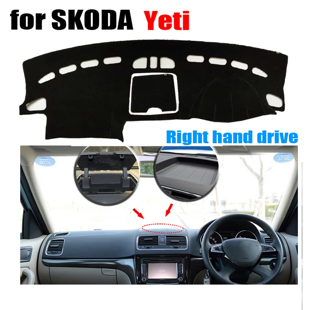 RKAC Car dashboard cover mat FIT FOR SKODA YETI all the years Right