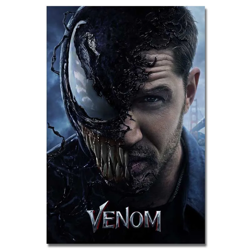 

Venom Movie Posters Prints 2018 New Wall Art Tom Hardy Marvel Poster Comics Superhero Pictures for Living Room Home Decoration