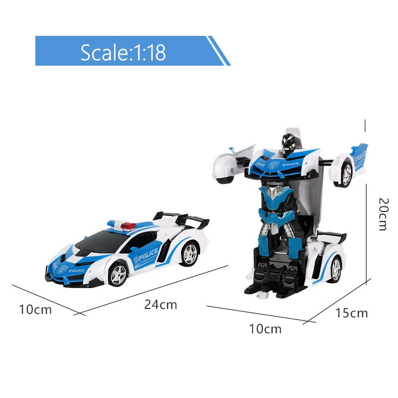 1:18 RC автомобиль Трансформация Роботы спортивный автомобиль модель роботы игрушки Голосовое управление крутая деформационная машина детские игрушки подарок для мальчиков - Цвет: Poli car