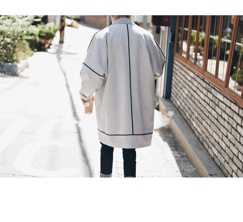 Warm Male Trench Coat Wool Liner Long Thick Fleece Jacket Men Fur Inside Parka Winter Jackets  (4)