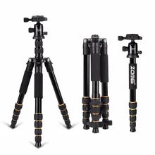 Zomei Q666 Lightweight Tripod For DSLR Camera Ball Head Monopod Tripod Compact Travel Camera Stand For Canon Nikon Sony SLR dslr camera monopod 1 4 dslr tripod qzsd q360 portable detachable changeable traveling tripod for canon nikon sony and more