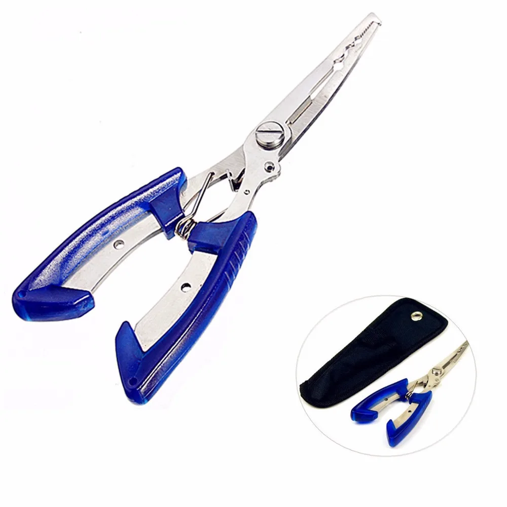 Stainless Steel Fishing Plier Scissors Small Curved Nose Fishing Tackle