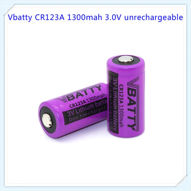 Unchargeable CR123A литиевая батарея 1300mah 16340 3,0 V для камеры фонарик батарея