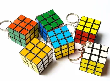 

6pc Mini magic Cubes Key chain 3cm E117 Educational Birthday Party Favors Pinata Bag Filler Loot Gag Game Gift Toys Prize