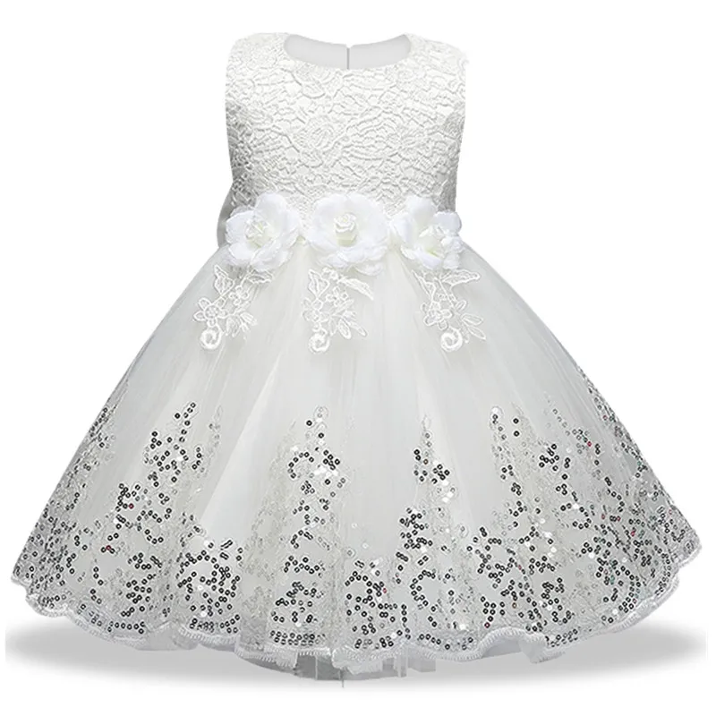 Платье для маленьких девочек летние Вечерние платья на крестины для новорожденных девочек 1 год, платье на день рождения для маленькой свадебной одежды vestidos