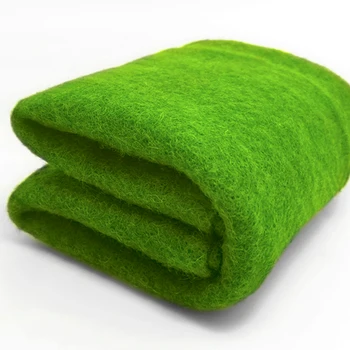 

Free shipping wool Batt /semi-felting wool for needle felt, felting needle ,Spinning fiber, Photo props Green