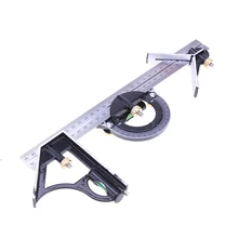 Buy online 3 in 1 Adjustable Combination Square Angle Ruler Set Right Angle Finder Protractor Spirit Level Ruler 300mm/12″ Measuring Range