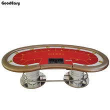 -280*140 Cm 6 Warna Casino Meja Poker Texas Hold'em Baccarat Square Tbale dengan 10 Pemain(China)