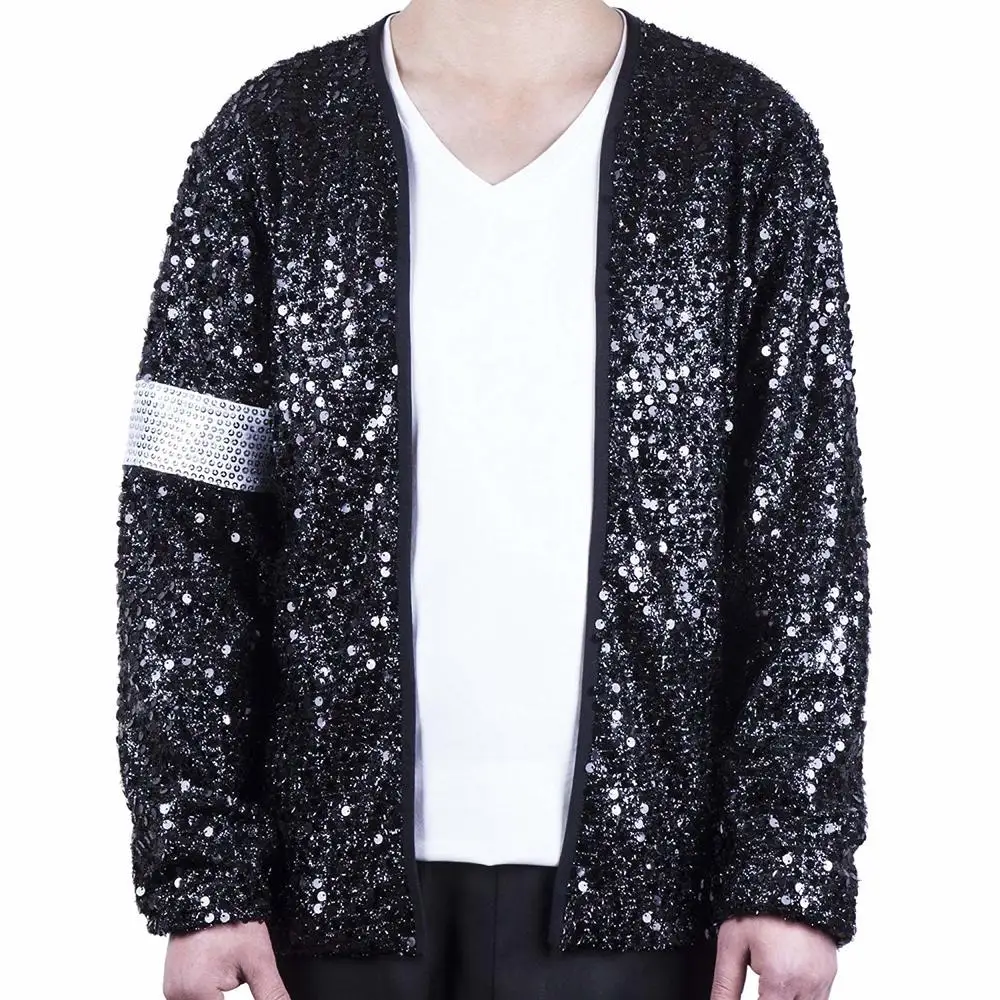 

MJ Michael Jackson Costume Billie Jean Armband Sequin Jacket gift one glove