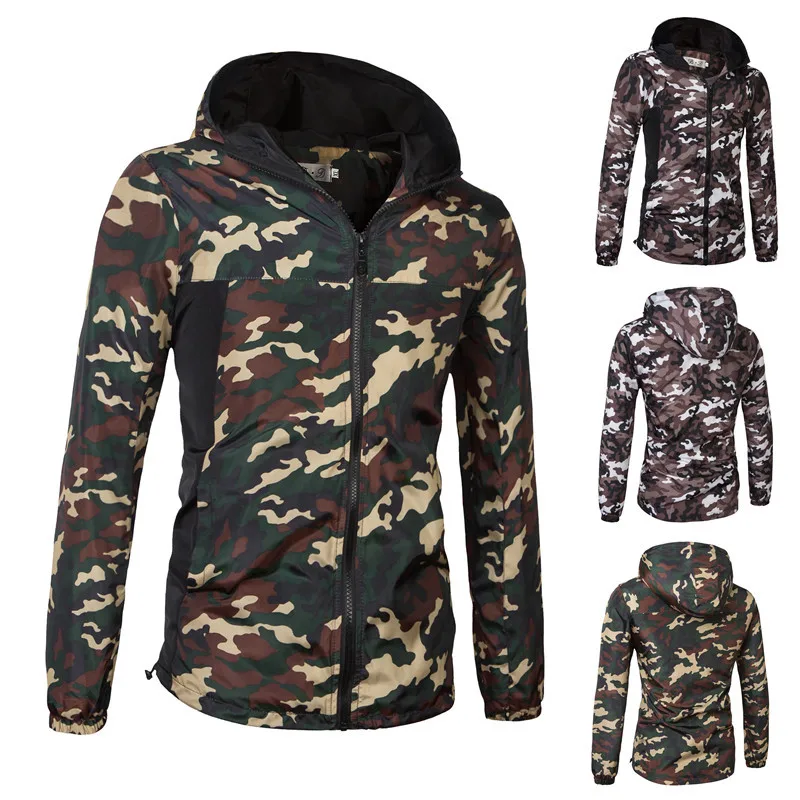 Camouflage Jacket Thermal / Warm Windproof Rain Proof Waterproof Zipper