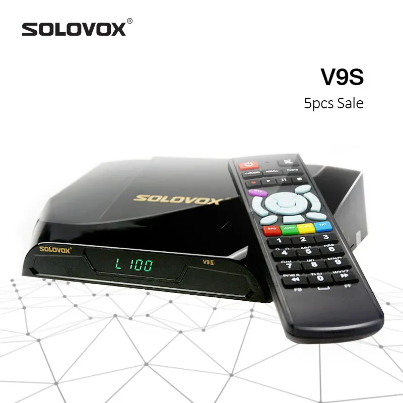 

SOLOVOX V9S 5pcs Support HDMI and AV Satellite Receiver Smart TV Box Build in WIFI Support WHEEL CCCAMD LIVE