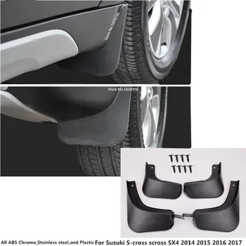 

For Suzuki S-cross scross SX4 2014 2015 2016 2017 car cover plastic fender soft mudguard protection flap splash mud guard frame