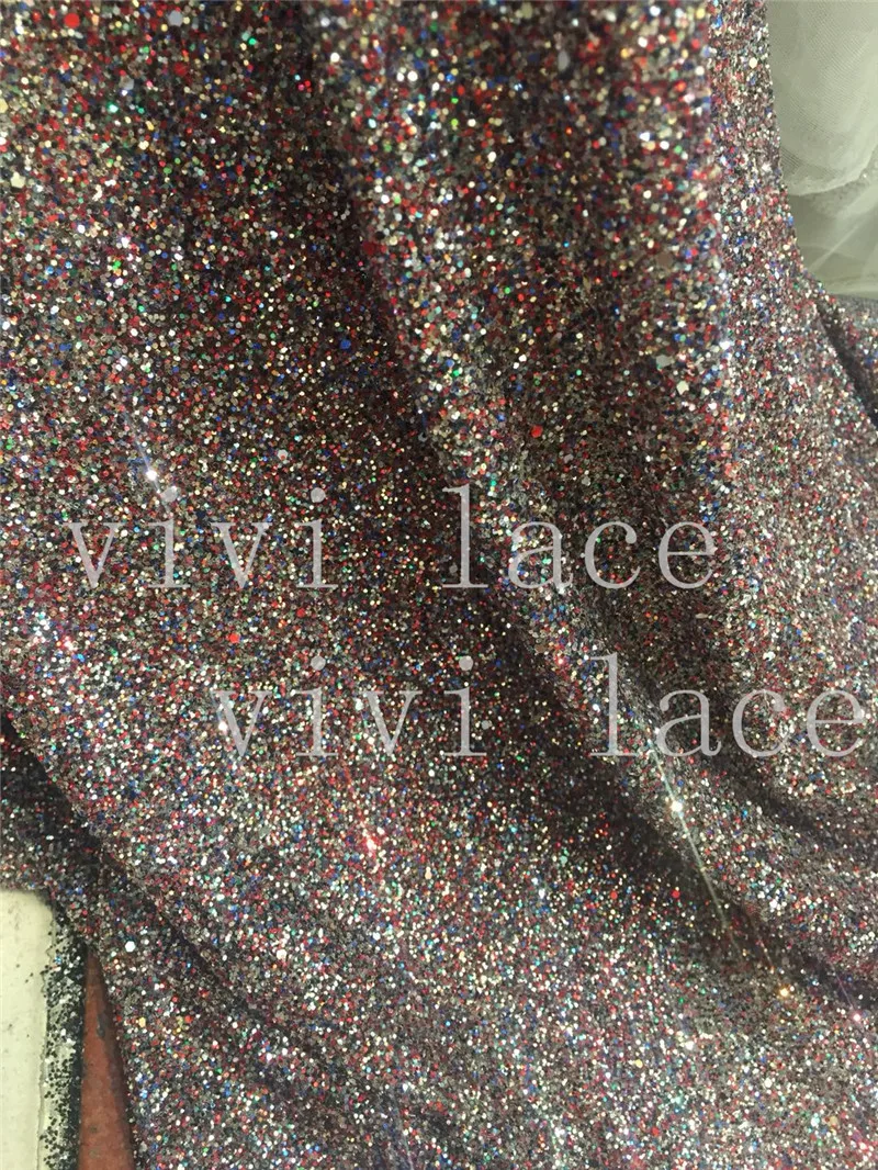 

stock 5yards f888# black mesh colorful dot dobby hand print sparkle glued glitter lace for sawing/party