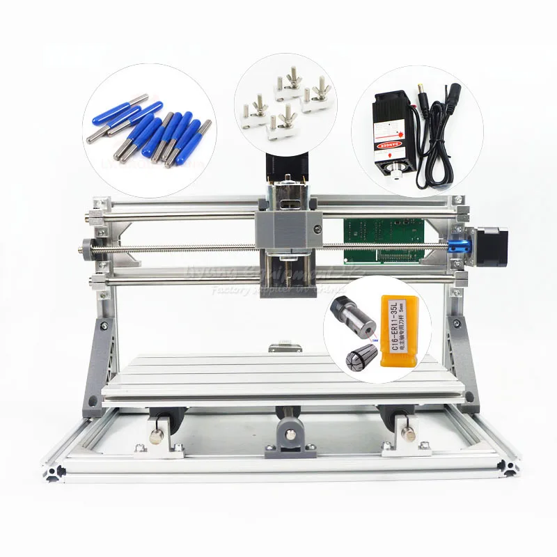 Free Tax To Russia Disassembled Pack CNC 3018 PRO 500mw Laser CNC Engraving Machine Mini Cnc