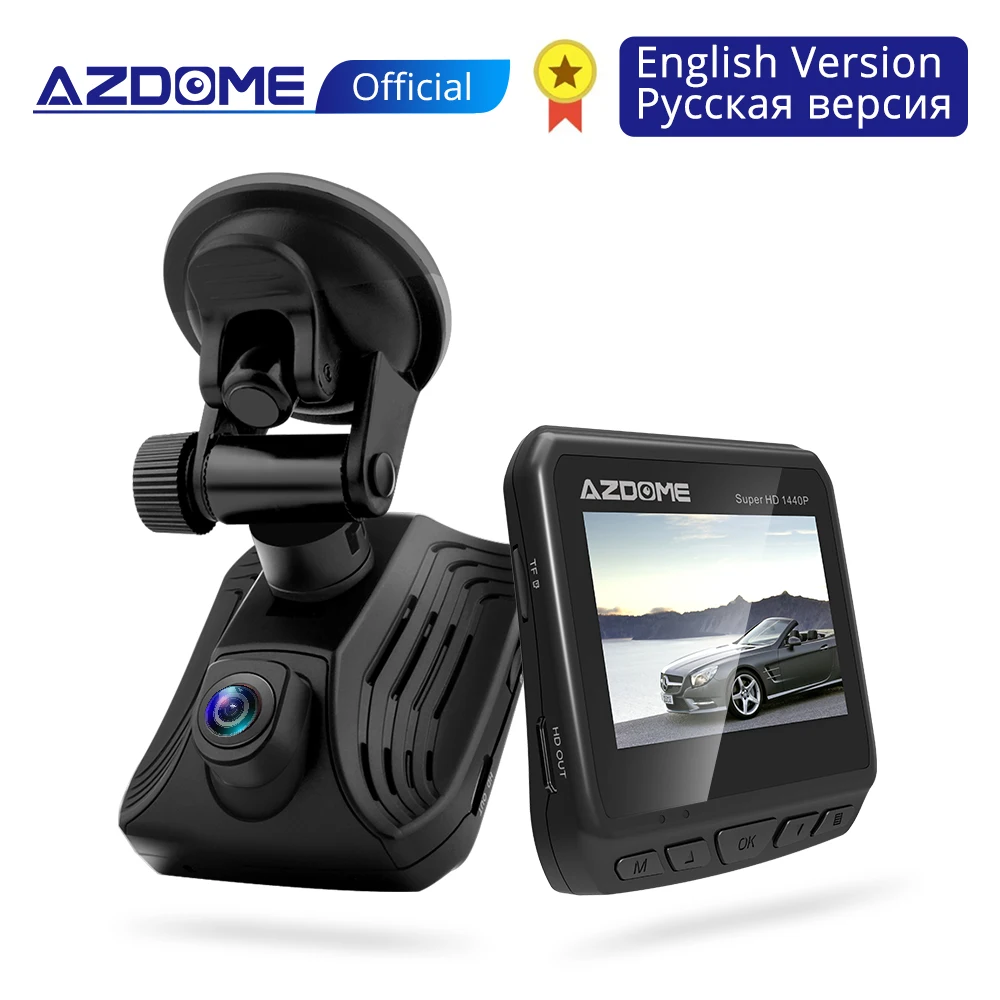 AZDOME DAB211 Ambarella A12 Автомобильный видеорегистратор 2K 1440P супер видеорегистратор ночного видения камера регистратор DVR с gps ADAS циклическая запис...