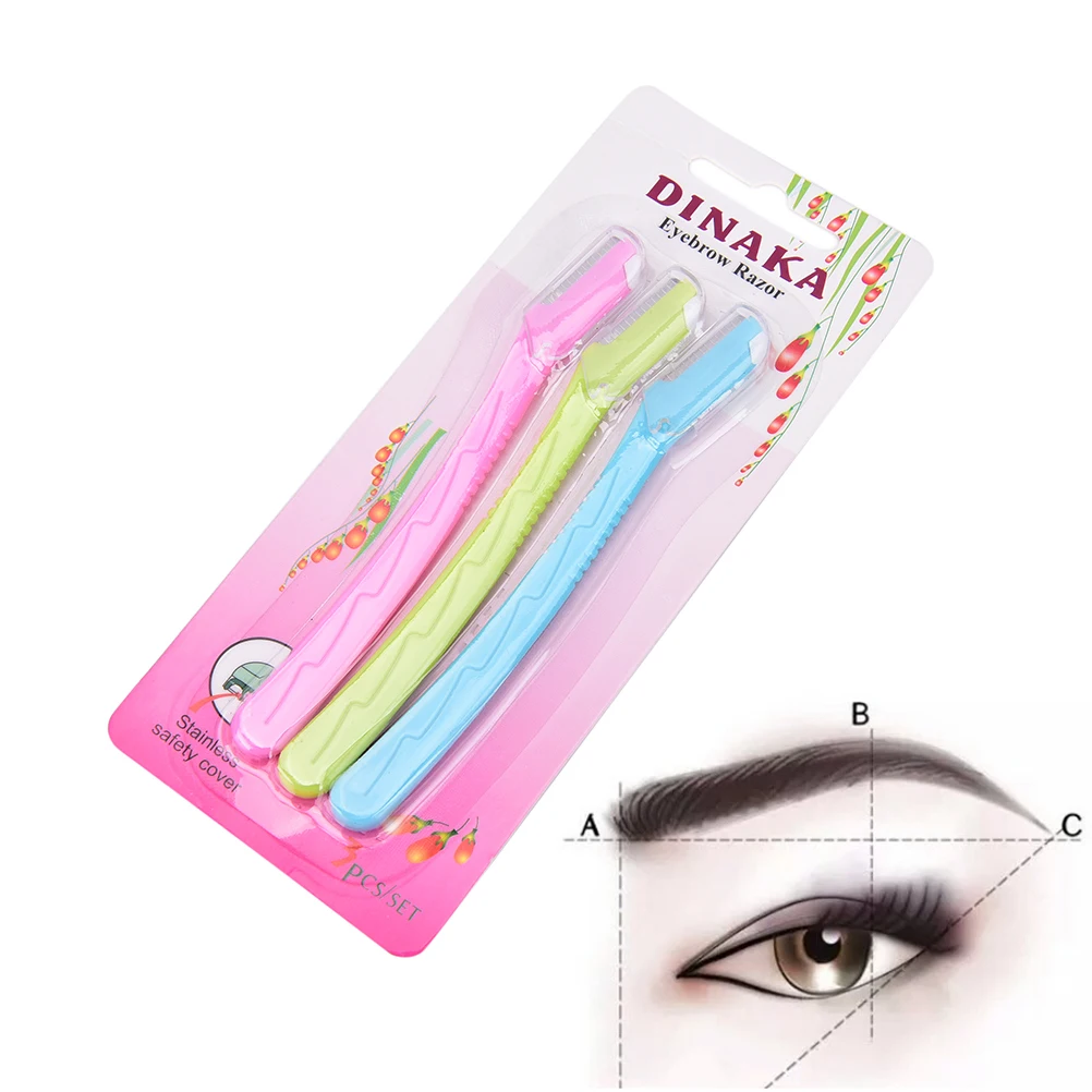 

3Pcs/set Face Care Eyebrow Trimmer Shaving Razor Blades Eyebrow Makeup Tools eyebrow razor