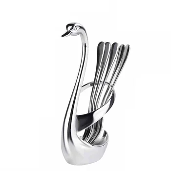 

Kitchen Restaurant Elegant Swan Flatwares Base For Dinnerware Cafe Spoon Fork Knife Cygnus Foundation Pedestal Tableware Cutlery