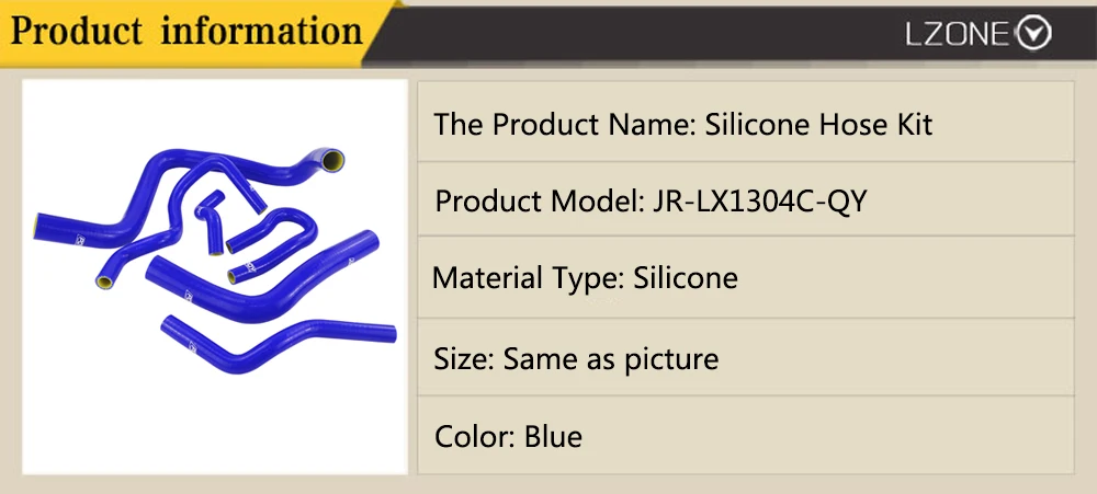 LZONE-6 шт. силиконовый шланг радиатора для HONDA CIVIC DOHC Тип R DC2 EK4/9 B16A/B B18C комплект силиконового шланга с логотипом PQY