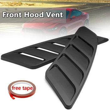 

Pair Front Hood Vent For 2015-2017 For Ford For Mustang Panel Trim Black 2Pcs Universal Car Air Intake Scoop Bonnet Hood Vent