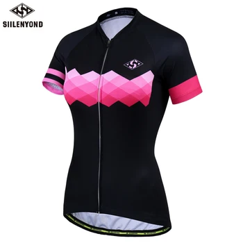 

Siilenyond Pro Women Cycling Jersey Summer Anti-UV Cycling Bicycle Clothing Breathable Mountain Bike Shirt Cycling Wear