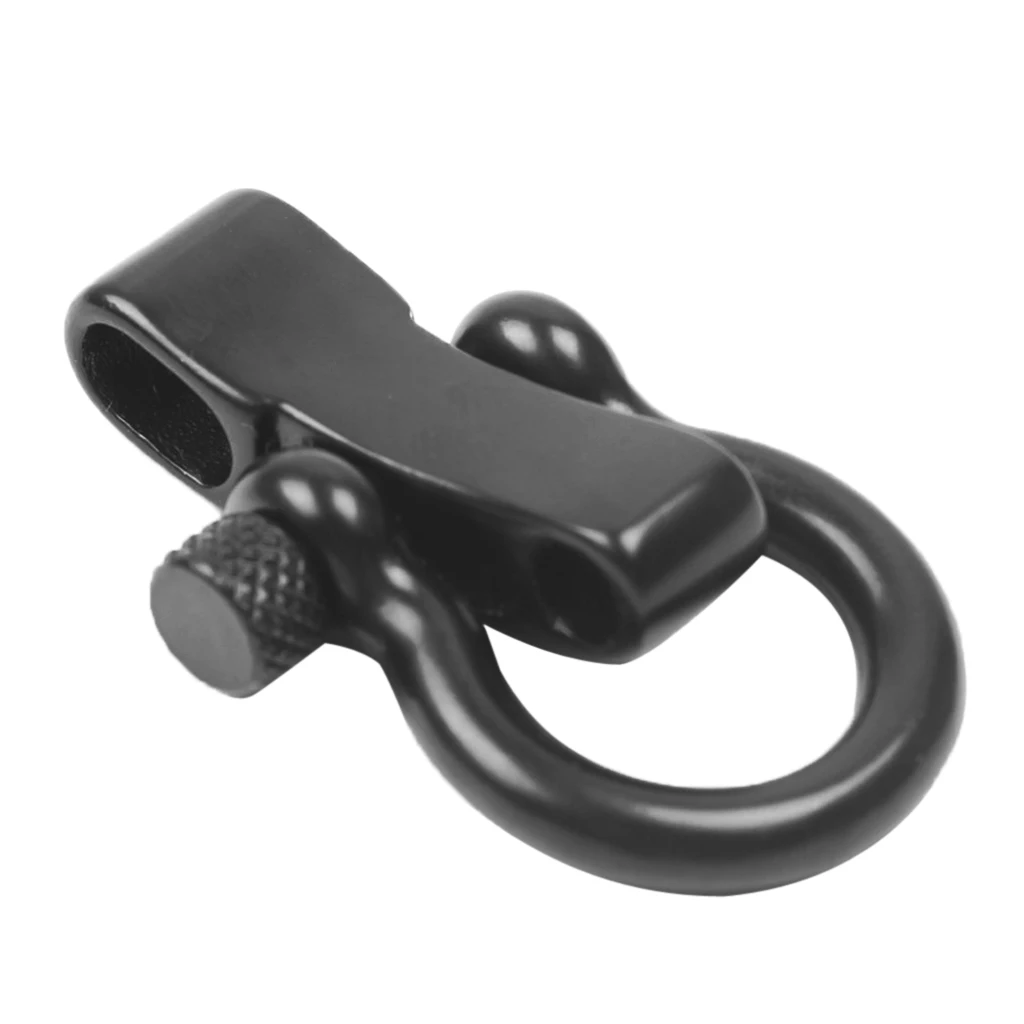 5mm Black Adjustable Stainless Steel Shackle for Paracord Bracelets for Outdoor Sports Camping Hiking 