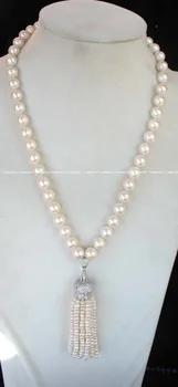 

wholesale unique AA round freshwater pearl necklace 18"