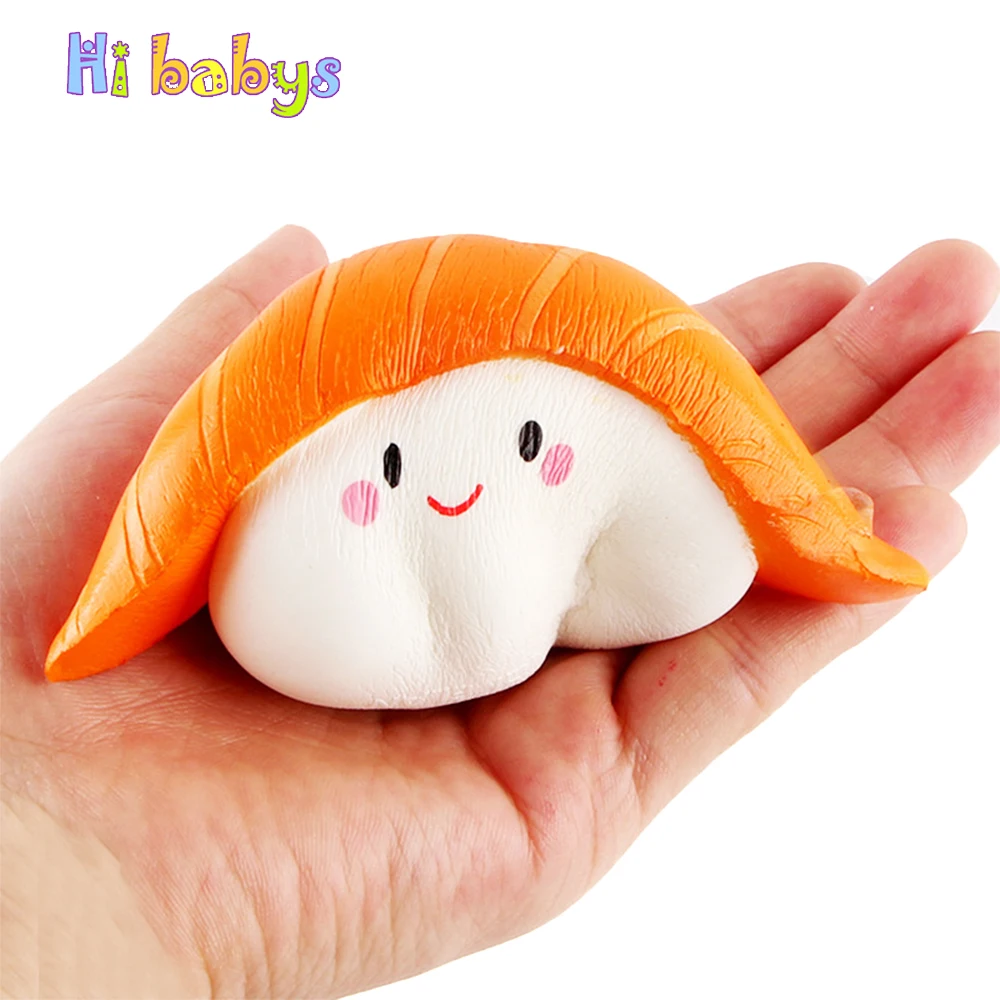 

Squeeze Toy Salmon Sushi Squishy Rice Ball Slow Rising Pendant Antistress Squishes Toy Smooshy Mushy Phone Straps Kids Gift