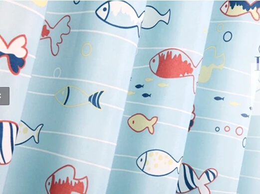 Envío libre. alta calidad niños encantadores Cortinas azul o rosa sea World Design, dormitorio Cortinas, cortinas niños.
