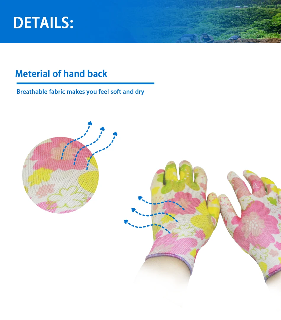 Smar горячая Распродажа женские нескользящие домашние чистящие дышащие садовые перчатки защита для рук перчатки рабочие перчатки
