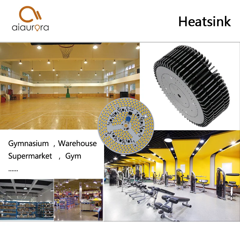 1pcs Heatsink Aluminum Base Radiator For 100W 150W 200W High Power LED Fins Cooler UFO Round PCB Radiator LED Lamp DIY No Fan