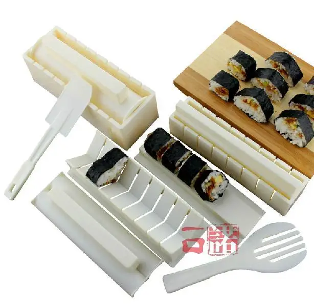 

10 Pieces Sushi Set Styling Sushi Tools in Sushi Maker Machine Creative Kitchen Accessories Mold for Sushi Japanese Food