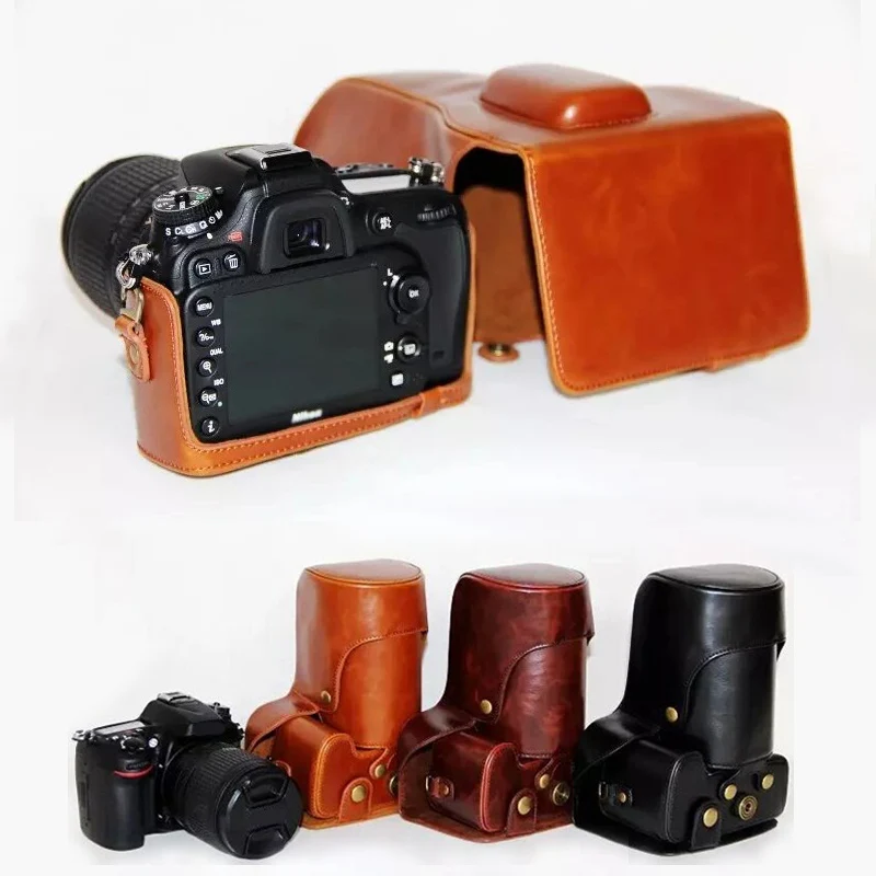 Pu Leather Camera Case Bag Cover For Nikon D7000 D7100 D7200 Digital Dslr Camera Bag Protector